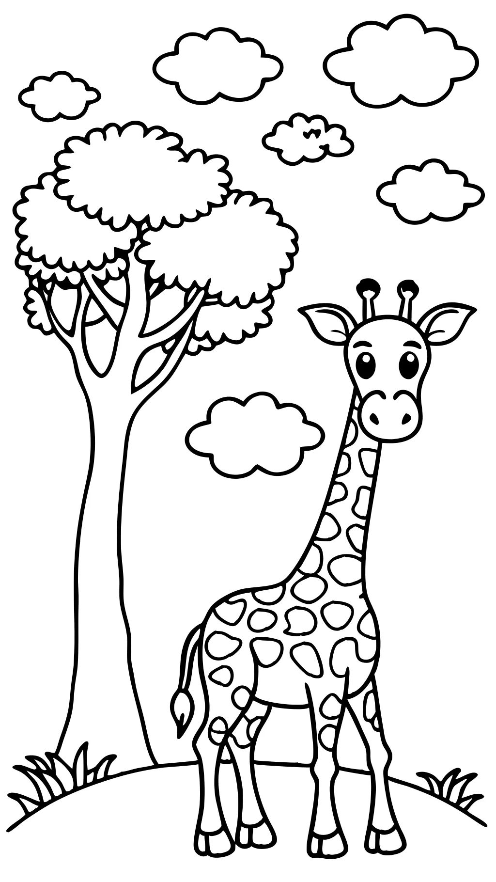 girraffe coloring pages